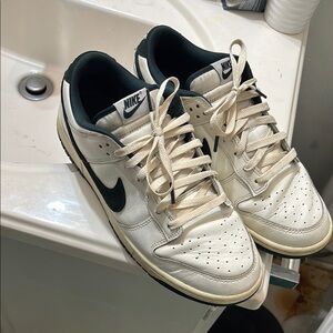 Nike Men's Cream and Green retro Nike Dunks size 11 “ Atheletic Department “